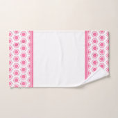 Roze en witte hexagonale patronen bad handdoek (Handdoek)