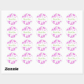 Roze en witte hibiscus Bloem Sticker van Floral Pa (Vel)
