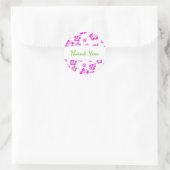 Roze en witte hibiscus Bloem Sticker van Floral Pa (Tas)