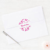 Roze en witte hibiscusbloem favor sticker (Envelop)
