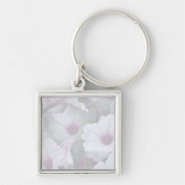 Roze en witte holte sleutelhanger