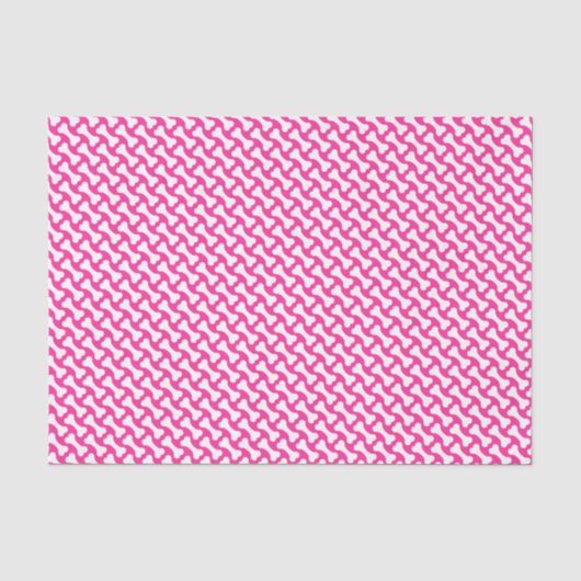 Roze en witte hond botten tissuepapier (Voorkant)