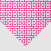 Roze en witte hond botten tissuepapier (Detail)