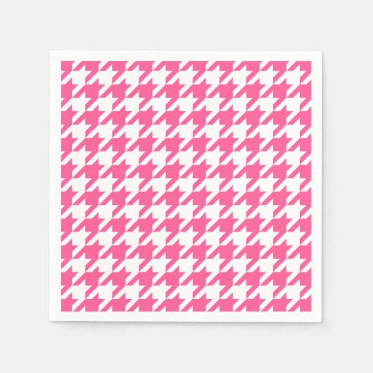 Roze en witte hond servet (Voorkant)