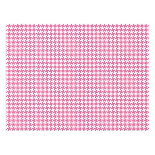 Roze en witte hond tafelkleed (Voorkant (Horizontaal))