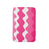 Roze en witte horizontale golven patroon badmat (Voorkant Verticaal)
