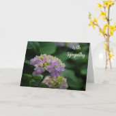 Roze en Witte Hydrangea Bloemen Met Sympathie Kaart (Gele Bloem)