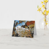 ROZE EN WITTE HYDRANGEA KAART (Gele Bloem)