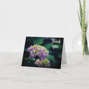 Roze en Witte Hydrangea Tuinbloem Bedankkaart