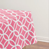 Roze en witte interlinking Circles Tablecloth Tafelkleed (Voorbeeld)