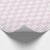 Roze en witte Japanse yagasuri Pattern Gift Wrap Cadeaupapier (Hoek)