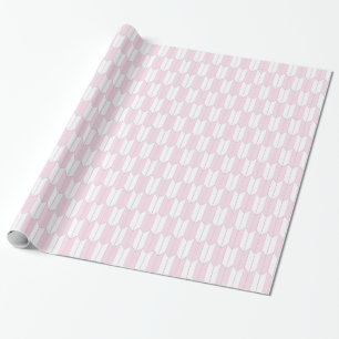 Roze en witte Japanse yagasuri Pattern Gift Wrap Cadeaupapier