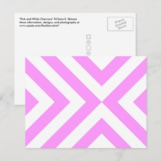 Roze en witte kaas briefkaart (Voorkant / Achterkant)