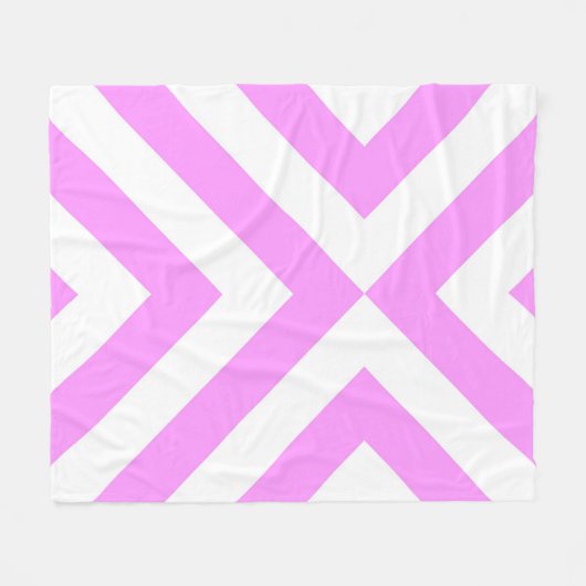 Roze en witte kaas fleece deken (Voorkant (Horizontaal))