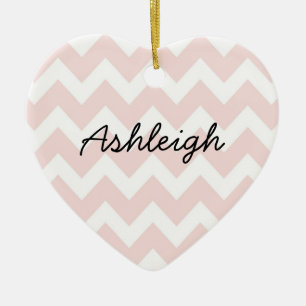 Roze en witte kaas keramisch ornament