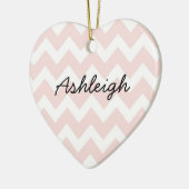 Roze en witte kaas keramisch ornament (Links)