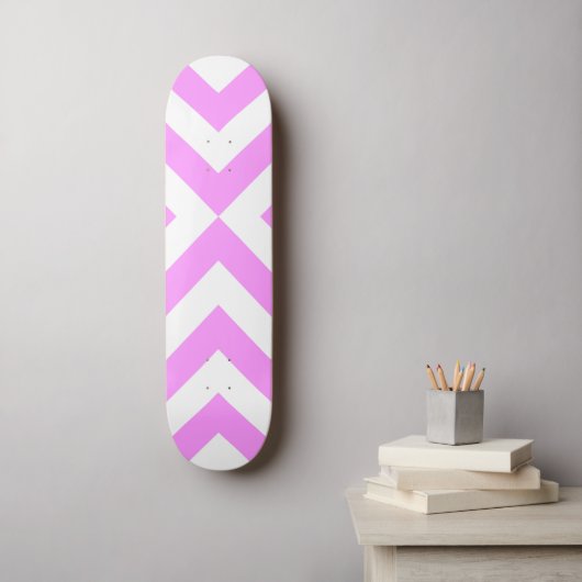 Roze en witte kaas persoonlijk skateboard (Muurkunst)