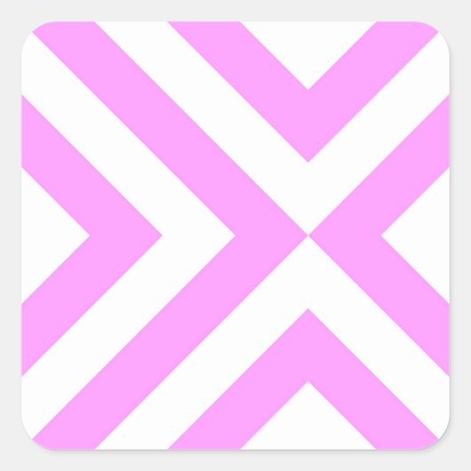 Roze en witte kaas vierkante sticker (Voorkant)