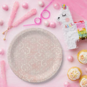  roze en witte kant Shabby Chic Paper Bord (Feest)