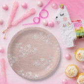 Roze en witte kant Shabby Chic Paper Bord (Feest)