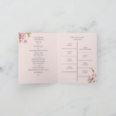 Roze en Witte Kersebloesem Huwelijksprogramma (Binnen)