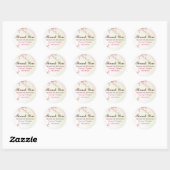 Roze en witte kersenbloesem natuurlijke spa ronde sticker (Vel)
