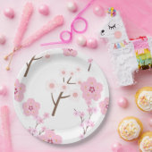 roze en witte kersenbloesems bord (Feest)