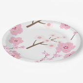 roze en witte kersenbloesems bord (Gekanteld)