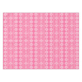 Roze en witte kerst Fair Isle Patroon Tafelkleed (Voorkant (Horizontaal))