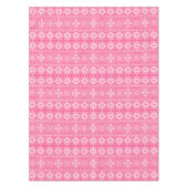 Roze en witte kerst Fair Isle Patroon Tafelkleed (Voorkant)