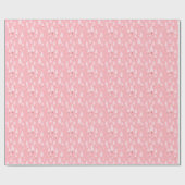 Roze en Witte Kerstbomen Kerstmis Cadeaupapier (Vlak)