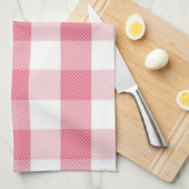 Roze en witte keukenhanddoeken (Quarter Fold)