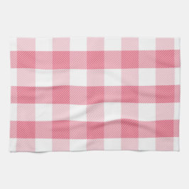 Roze en witte keukenhanddoeken