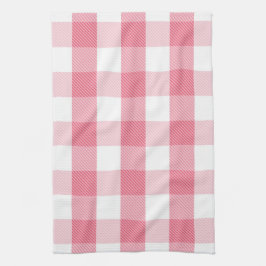 Roze en witte keukenhanddoeken