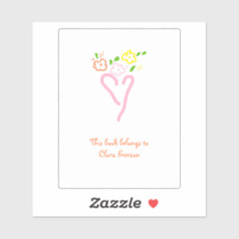 Roze en witte keukenplaat sticker