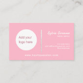 Roze en witte klant klantenkaartje (Achterkant)