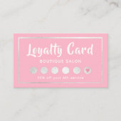Roze en witte klant klantenkaartje (Voorkant)