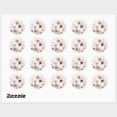Roze en witte klaproos Stickers (Vel)