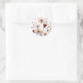Roze en witte klaproos Stickers (Tas)