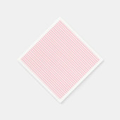 Roze en Witte Kleine Grootte Horizontale Streepjes Servet (Hoek)