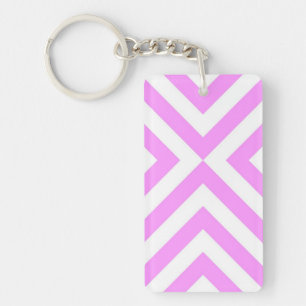 Roze en witte kleurstoffen sleutelhanger