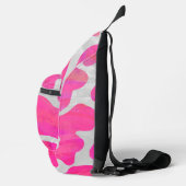Roze en witte Koe Print Sling Bag (Rechts)