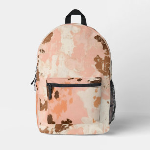 Roze en witte Koeienhuid rugzak