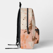 Roze en witte Koeienhuid rugzak (Links)