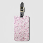 Roze en witte Koeienhuid Western land Bagagelabel (Voorkant (verticaal))