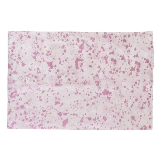 Roze en witte Koeienhuid Western land Kussensloop (Achterkant)