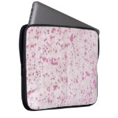 Roze en witte Koeienhuid Western land Laptop Sleeve (Voorkant Rechts)