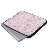 Roze en witte Koeienhuid Western land Laptop Sleeve (Voorkant onderkant)