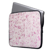 Roze en witte Koeienhuid Western land Laptop Sleeve (Voorkant Links)