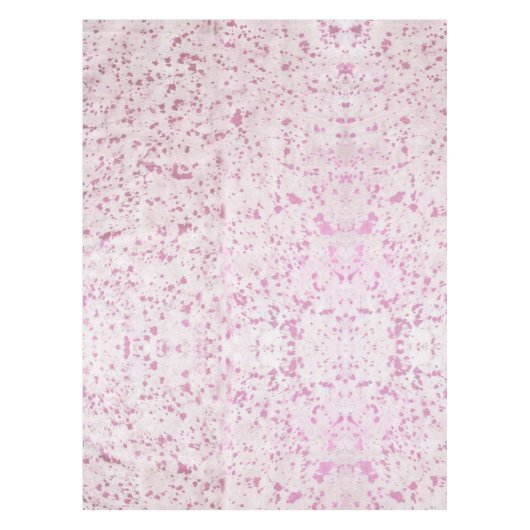 Roze en witte Koeienhuid Western land Tafelkleed (Voorkant)